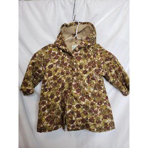 Vintage Penneys Toddlertime Coat Brown Floral